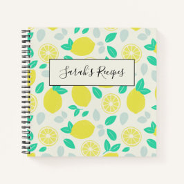 Summer Lemon Pattern in Cream Notitieboek