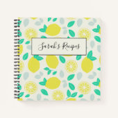 Summer Lemon Pattern in Cream Notitieboek (Voorkant)