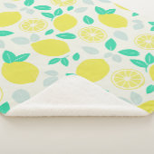 Summer Lemon Pattern in Cream Sherpa Deken (3/4)