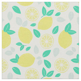 Summer Lemon Pattern in Cream Stof