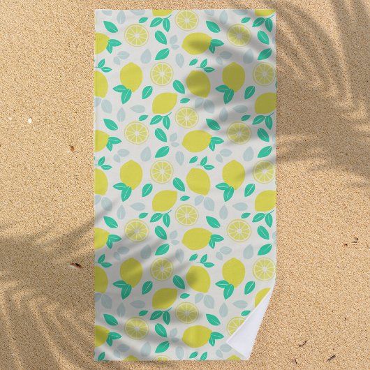 Summer Lemon Pattern in Cream Strandlaken