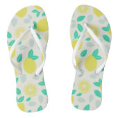 Summer Lemon Pattern in Cream Teenslippers (Voetbed)