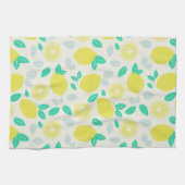 Summer Lemon Pattern in Cream Theedoek (Horizontaal)