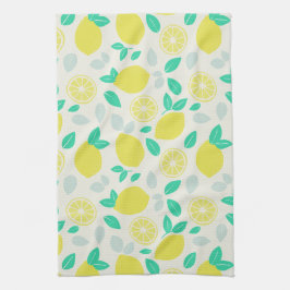 Summer Lemon Pattern in Cream Theedoek