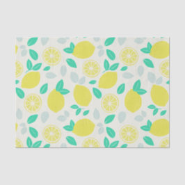 Summer Lemon Pattern in Cream Tissuepapier