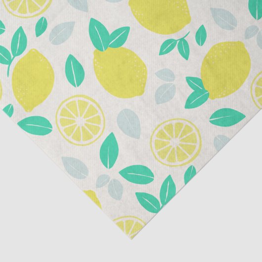 Summer Lemon Pattern in Cream Tissuepapier (Detail)
