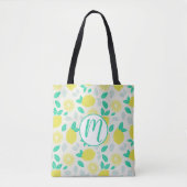 Summer Lemon Pattern in Cream Tote Bag (Voorkant)