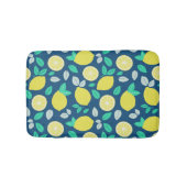 Summer Lemon Pattern in Navy Blue Badmat (Voorkant)