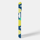 Summer Lemon Pattern in Navy Blue Case-Mate iPhone Case (Achterkant / Rechts)