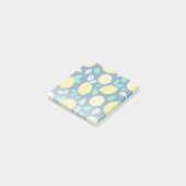 Summer Lemon Pattern in Navy Blue Post-it® Notes (Schuin)