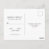 Summer lemon RSVP Wedding Briefkaart (Achterkant)