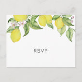 Summer lemon RSVP Wedding Briefkaart (Voorkant)