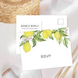 Summer lemon RSVP Wedding Briefkaart
