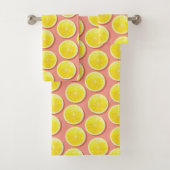 Summer Lemon Slices Pattern Bad Handdoek (Insitu)