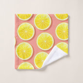 Summer Lemon Slices Pattern Bad Handdoek (Wasdoekje)