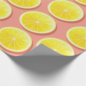 Summer Lemon Slices Pattern Cadeaupapier (Hoek)