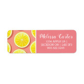 Summer Lemon Slices Pattern Etiket (Voorkant)