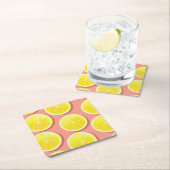 Summer Lemon Slices Pattern Kartonnen Onderzetters (Insitu)