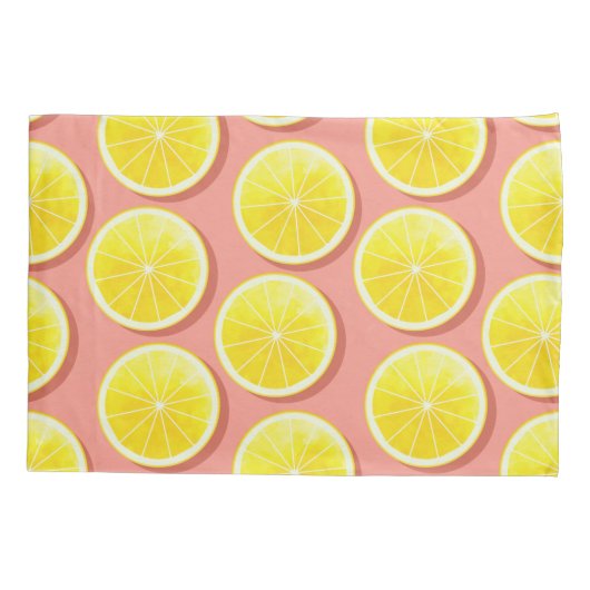 Summer Lemon Slices Pattern Kussensloop (Achterkant)