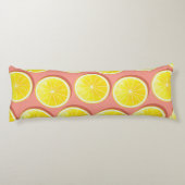 Summer Lemon Slices Pattern Lichaamskussen (Achterkant)