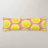 Summer Lemon Slices Pattern Lichaamskussen (Voorkant)