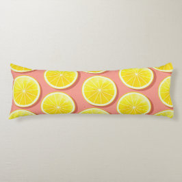 Summer Lemon Slices Pattern Lichaamskussen