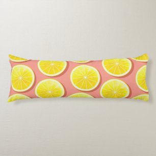Summer Lemon Slices Pattern Lichaamskussen