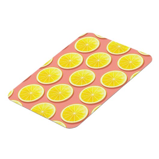 Summer Lemon Slices Pattern Magneet (Linkerzijde)