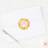 Summer Lemon Slices Pattern Ronde Sticker (Envelop)