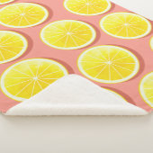 Summer Lemon Slices Pattern Sherpa Deken (3/4)