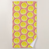 Summer Lemon Slices Pattern Strandlaken (Voorkant)