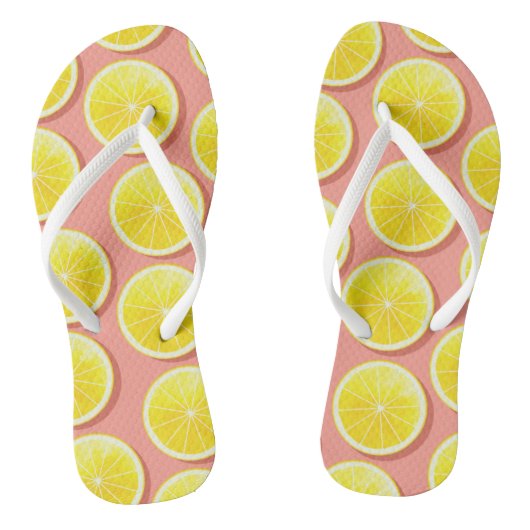 Summer Lemon Slices Pattern Teenslippers (Voetbed)