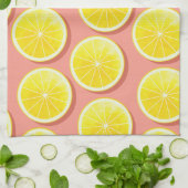Summer Lemon Slices Pattern Theedoek (Gevouwen)