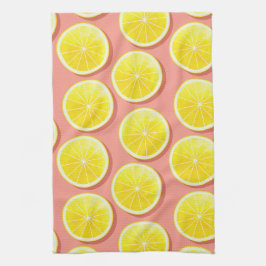 Summer Lemon Slices Pattern Theedoek