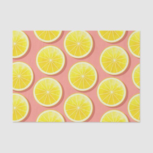Summer Lemon Slices Pattern Tissuepapier (Voorkant)
