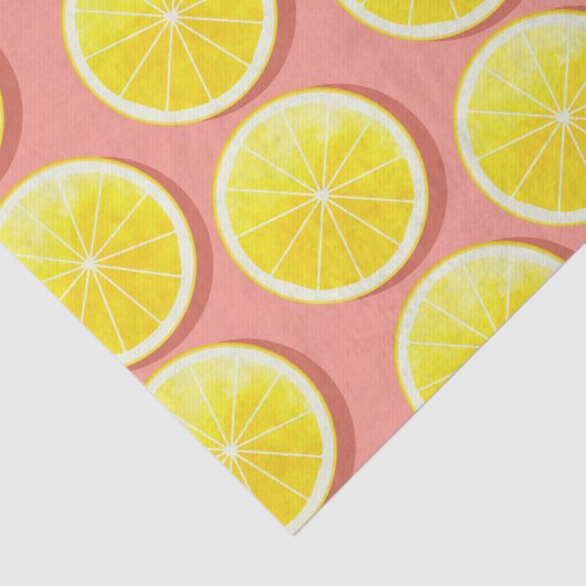 Summer Lemon Slices Pattern Tissuepapier (Detail)