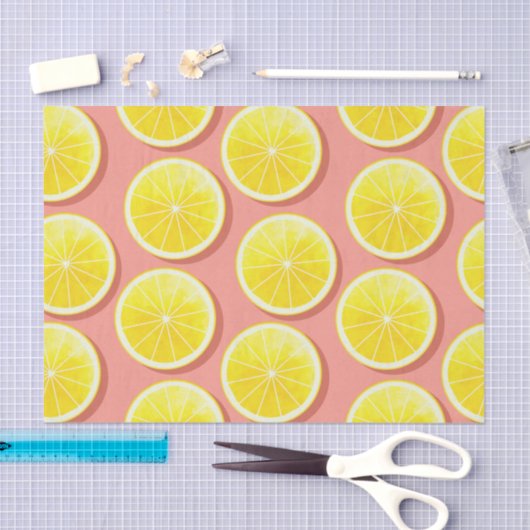 Summer Lemon Slices Pattern Tissuepapier (Craft)