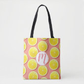 Summer Lemon Slices Pattern Tote Bag (Voorkant)