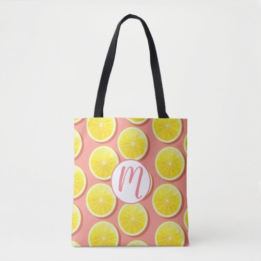 Summer Lemon Slices Pattern Tote Bag (Voorkant)