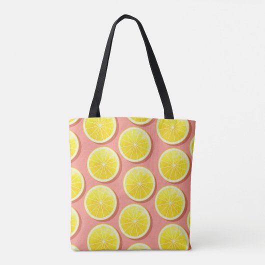 Summer Lemon Slices Pattern Tote Bag (Achterkant)