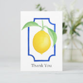 Summer Lemon Thank You Card Bedankkaart (Staand voorkant)