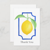 Summer Lemon Thank You Card Bedankkaart (Voorkant / Achterkant)