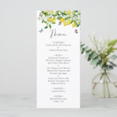 Summer Lemon Vrijgezellenfeest Menu (Staand voorkant)