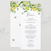 Summer Lemon Vrijgezellenfeest Menu (Voorkant / Achterkant)