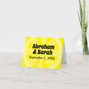 Summer Lemon Wedding Bedankkaart