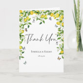 Summer Lemon Wedding Bedankkaart (Voorkant)
