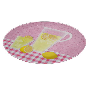 Summer Lemonade Glass Cutting Board Snijplank