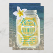 Summer Lemonade Mason Jar Beach Vrijgezellenfeest Kaart (Voorkant / Achterkant)