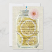 Summer Lemonade Mason Jar House Party Kaart (Voorkant)