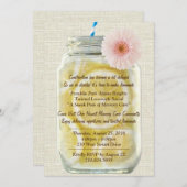Summer Lemonade Mason Jar House Party Kaart (Voorkant / Achterkant)